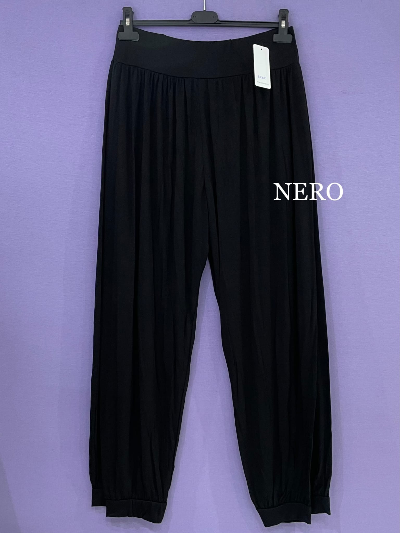 Maxi pantalone fascia polsino