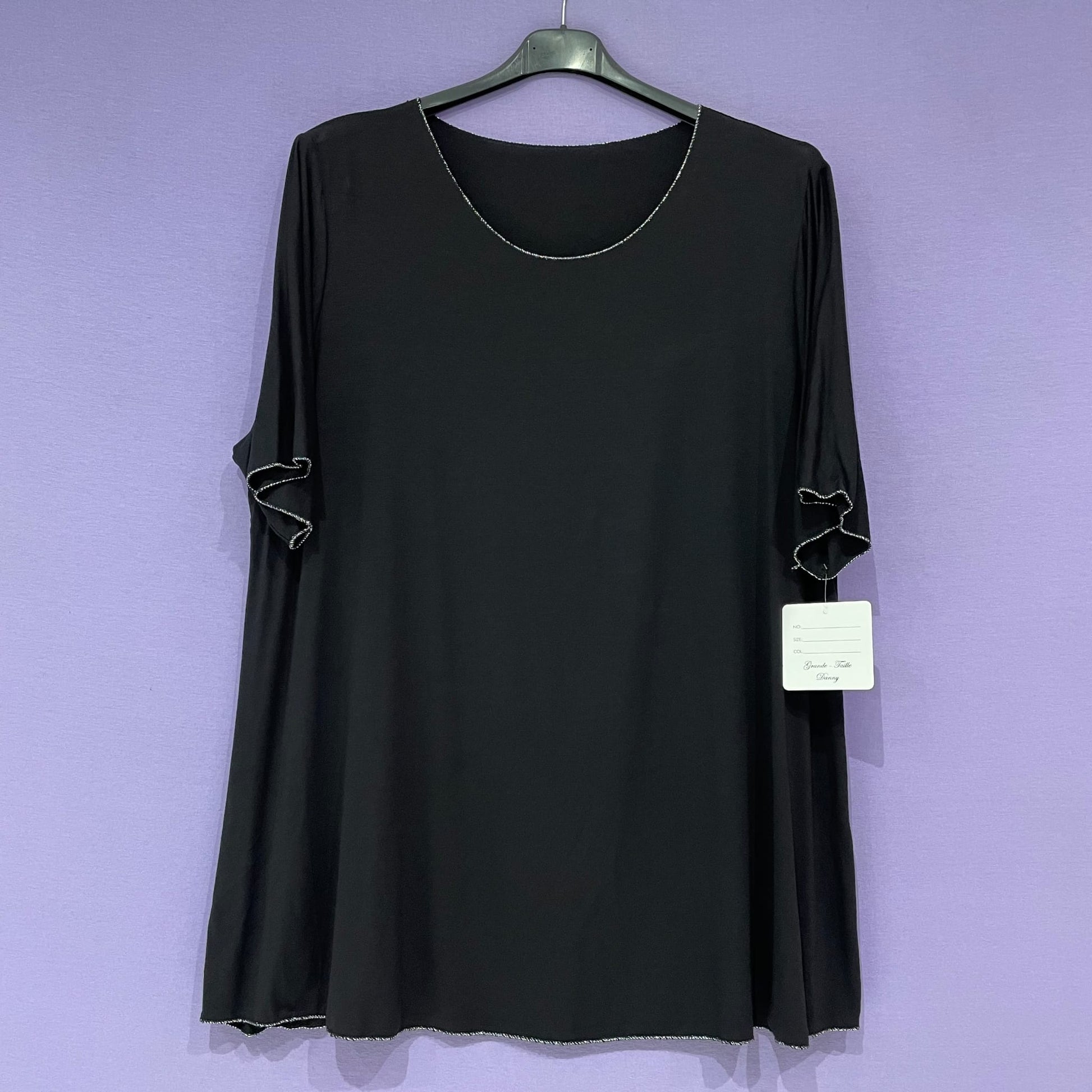 T-shirt bordo lurex curvy