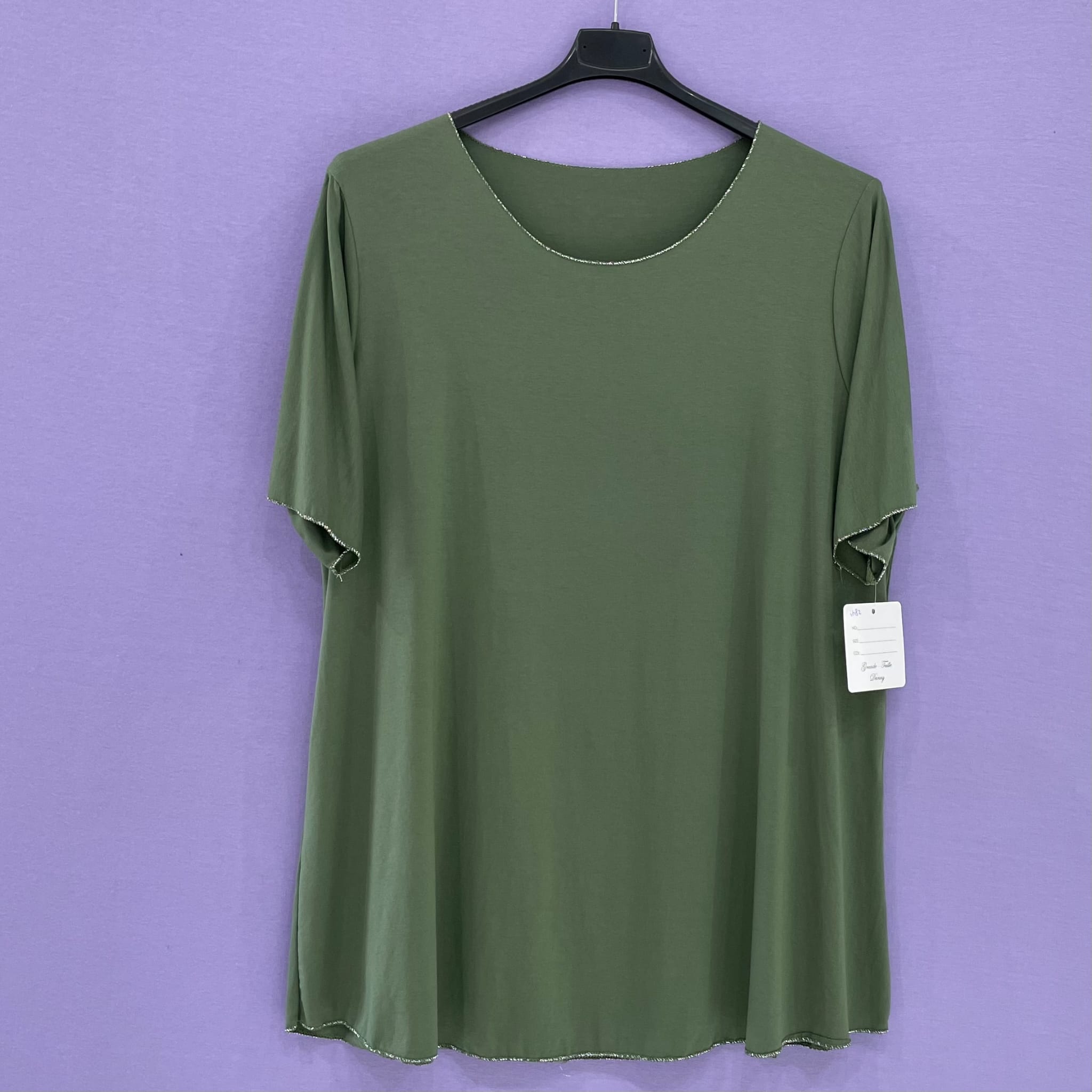 T-shirt bordo lurex curvy