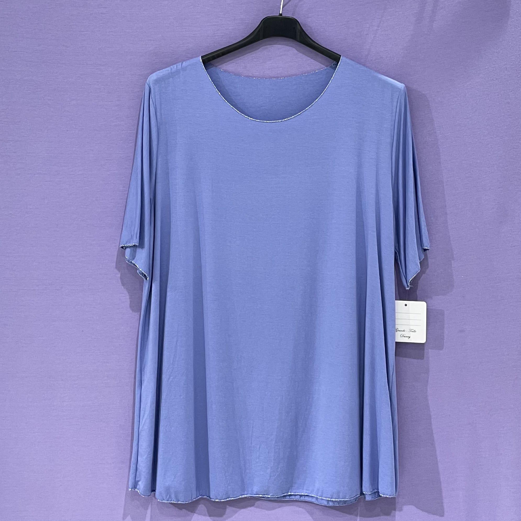 T-shirt bordo lurex curvy