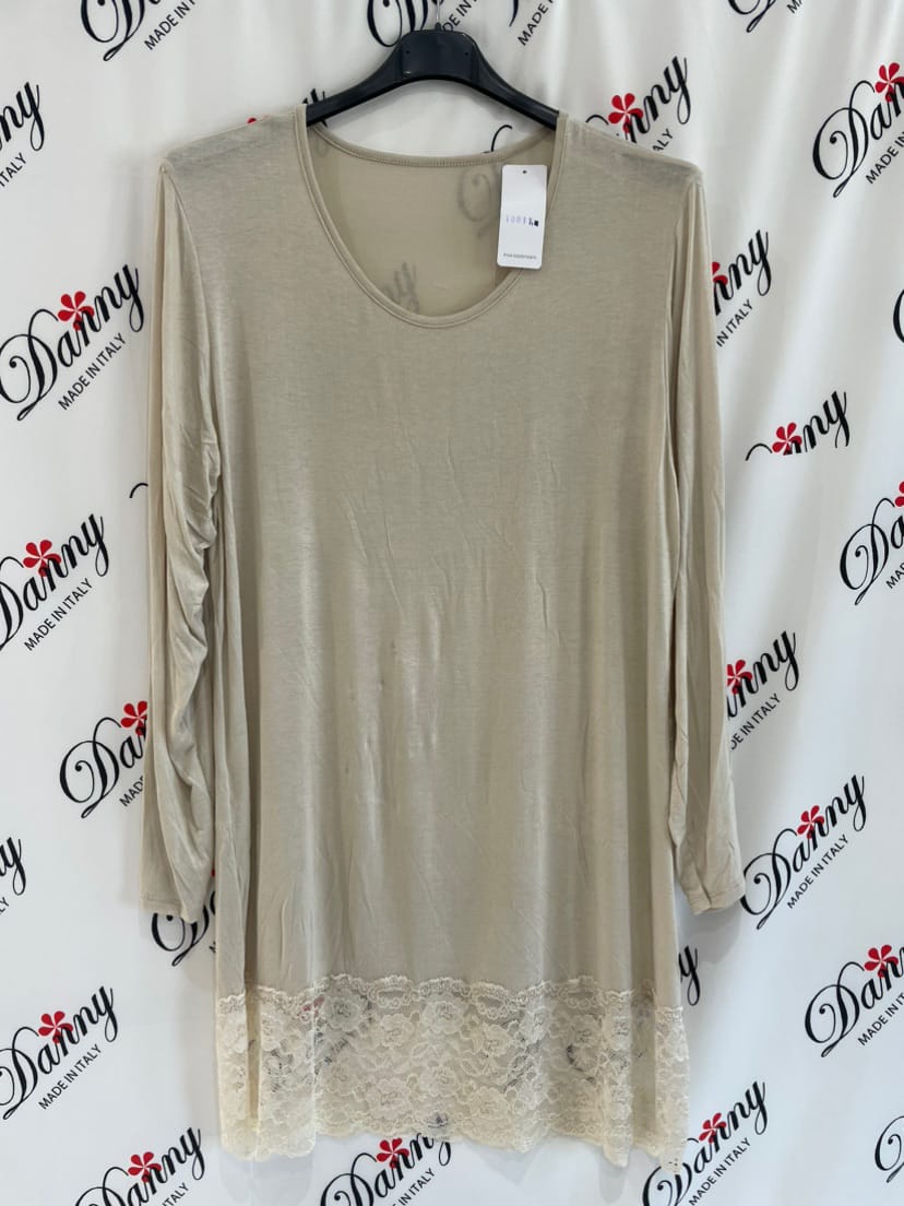 Maxi Maglia Pizzo manica lunga