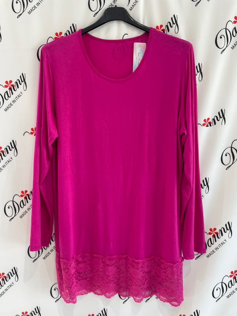 Maxi Maglia Pizzo manica lunga