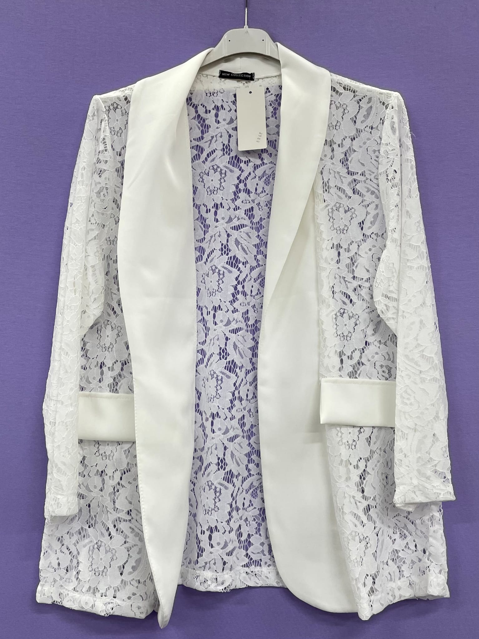 Giacca blazer elegante in pizzo taglie comode