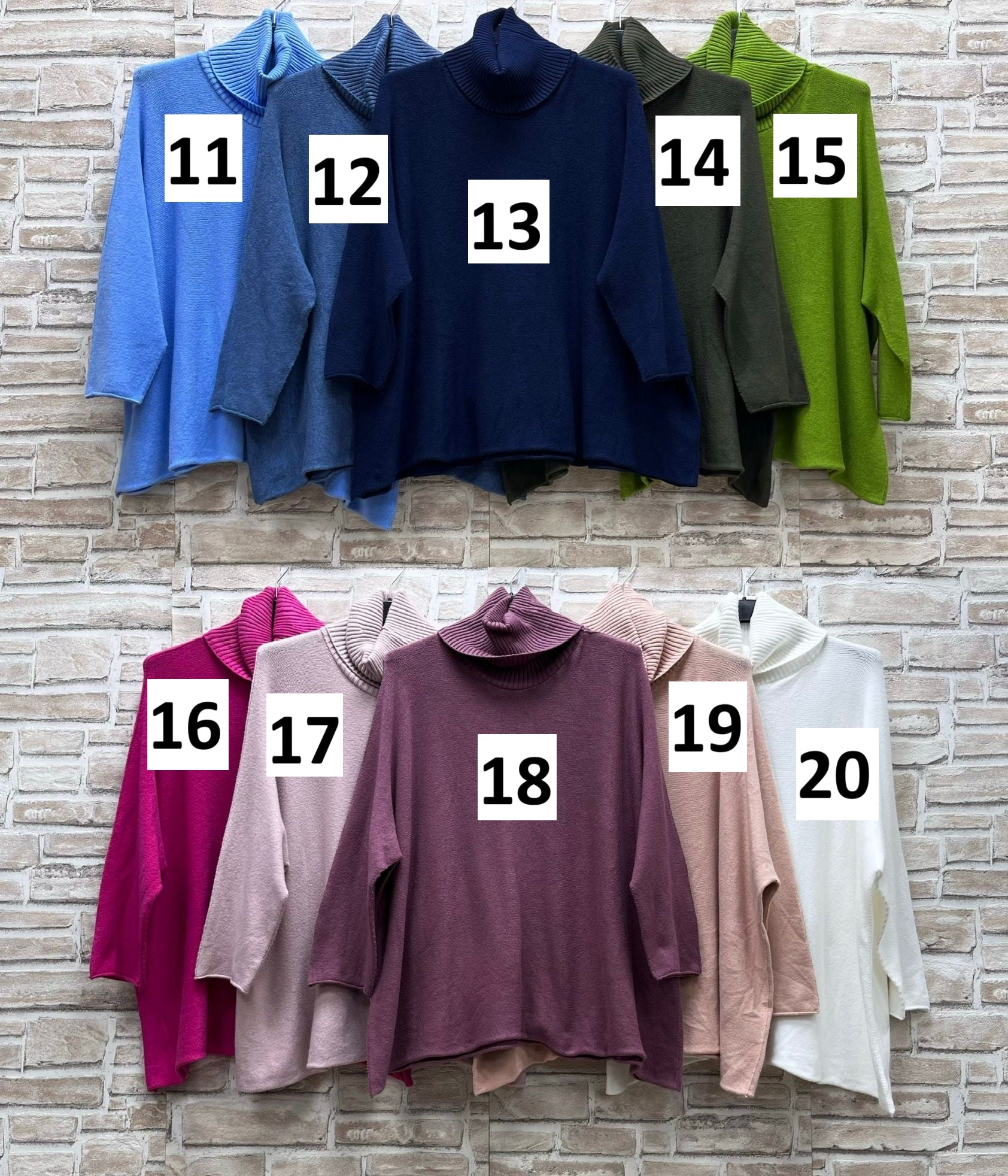 Maxi maglione lana rasata collo alto curvy taglie comode