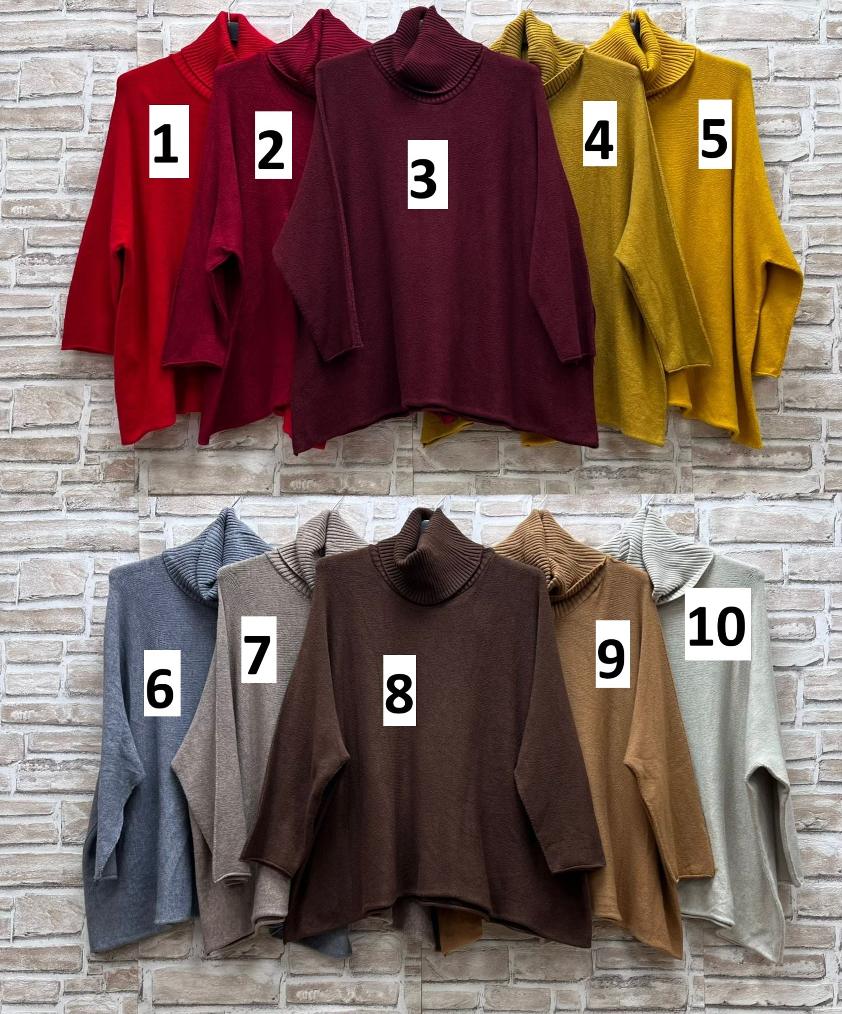 Maxi maglione lana rasata collo alto curvy taglie comode