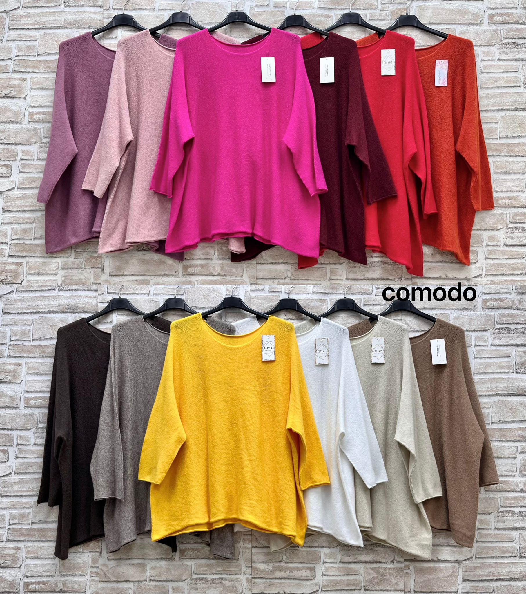 Maxi maglia girocollo curvy nuovi colori