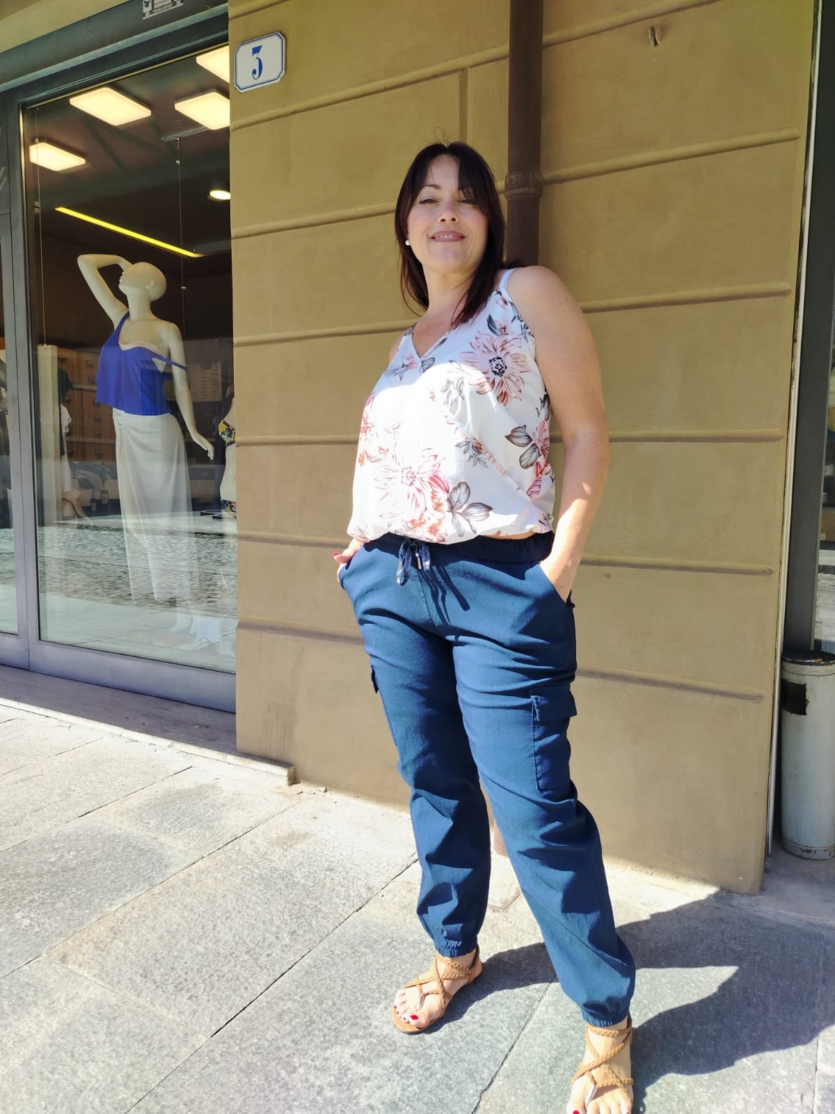 Jeansetto Laccio Lurex modello Cargo con polsino sul fondo