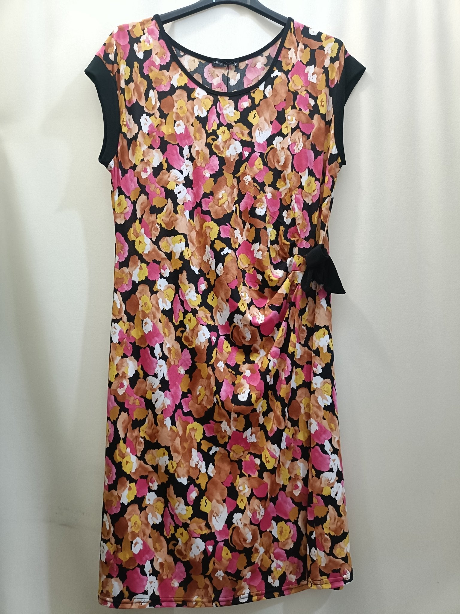 Abito Provenza con laccio fresco in viscosa elasticizzata vestibilità L 4XL taglie comode - Prima Fila Moda Curvy