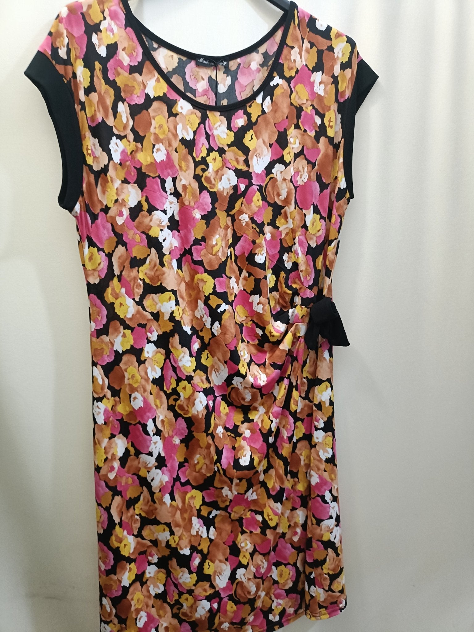 Abito Provenza con laccio fresco in viscosa elasticizzata vestibilità L 4XL taglie comode - Prima Fila Moda Curvy