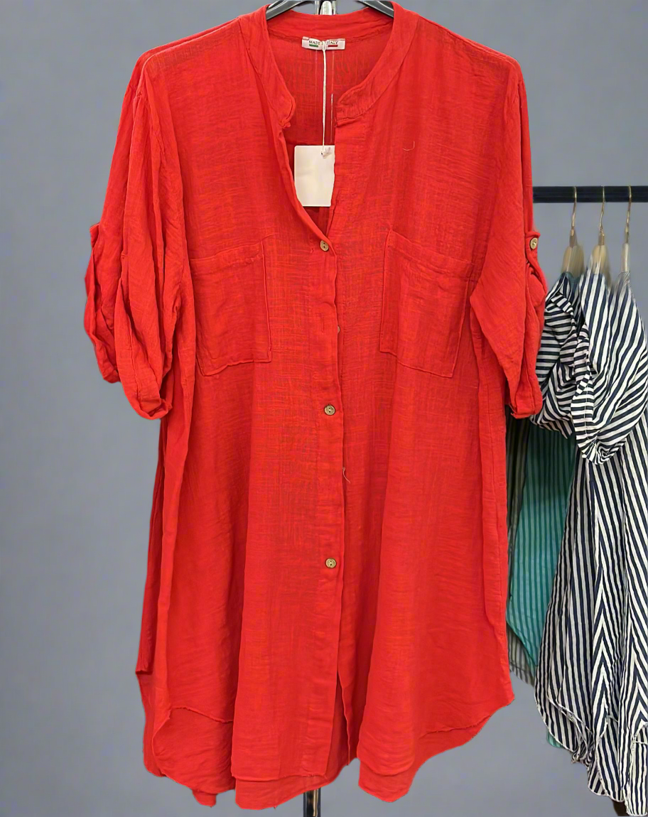 Maxi camicia cotone