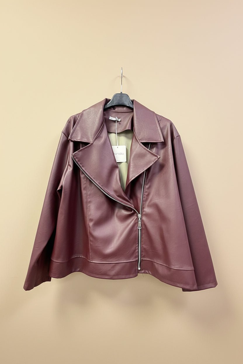 Blazer ecopelle donna taglie comode - Giacca ecopelle - Prima Fila Moda Curvy