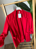 Blazer maniche 3/4 arricciate - Prima Fila Moda Curvy