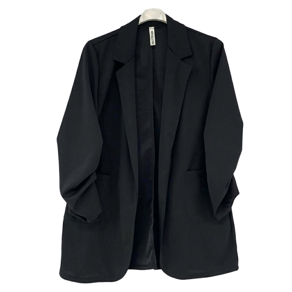 Blazer manica drappeggiata curvy