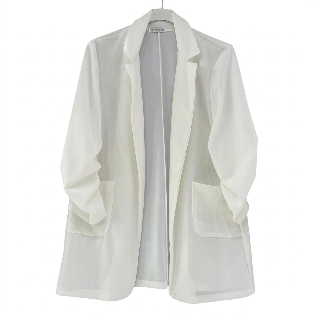 Blazer manica drappeggiata curvy