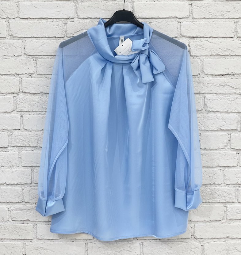 Blusa maniche tulle curvy - Prima Fila Moda Curvy