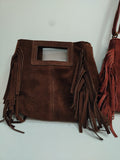 Borsa A Mano e Tracolla in vera pelle scamosciata - Prima Fila Moda Curvy