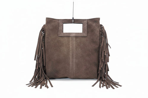 Borsa A Mano e Tracolla in vera pelle scamosciata - Prima Fila Moda Curvy