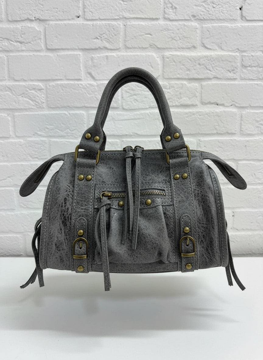 Borsa a spalla City bag vera pelle artigianale italiana - Prima Fila Moda Curvy