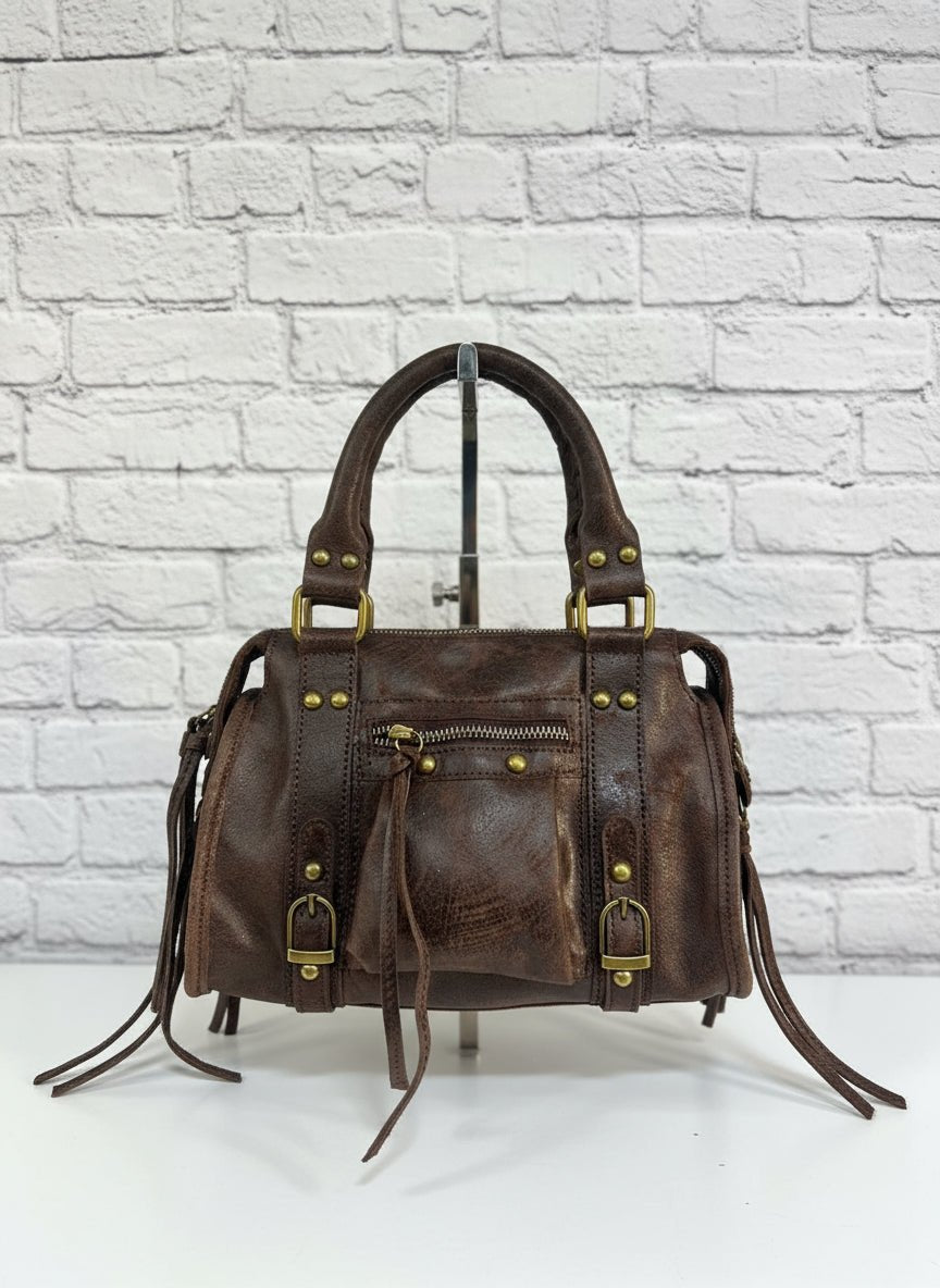 Borsa a spalla City bag vera pelle artigianale italiana - Prima Fila Moda Curvy