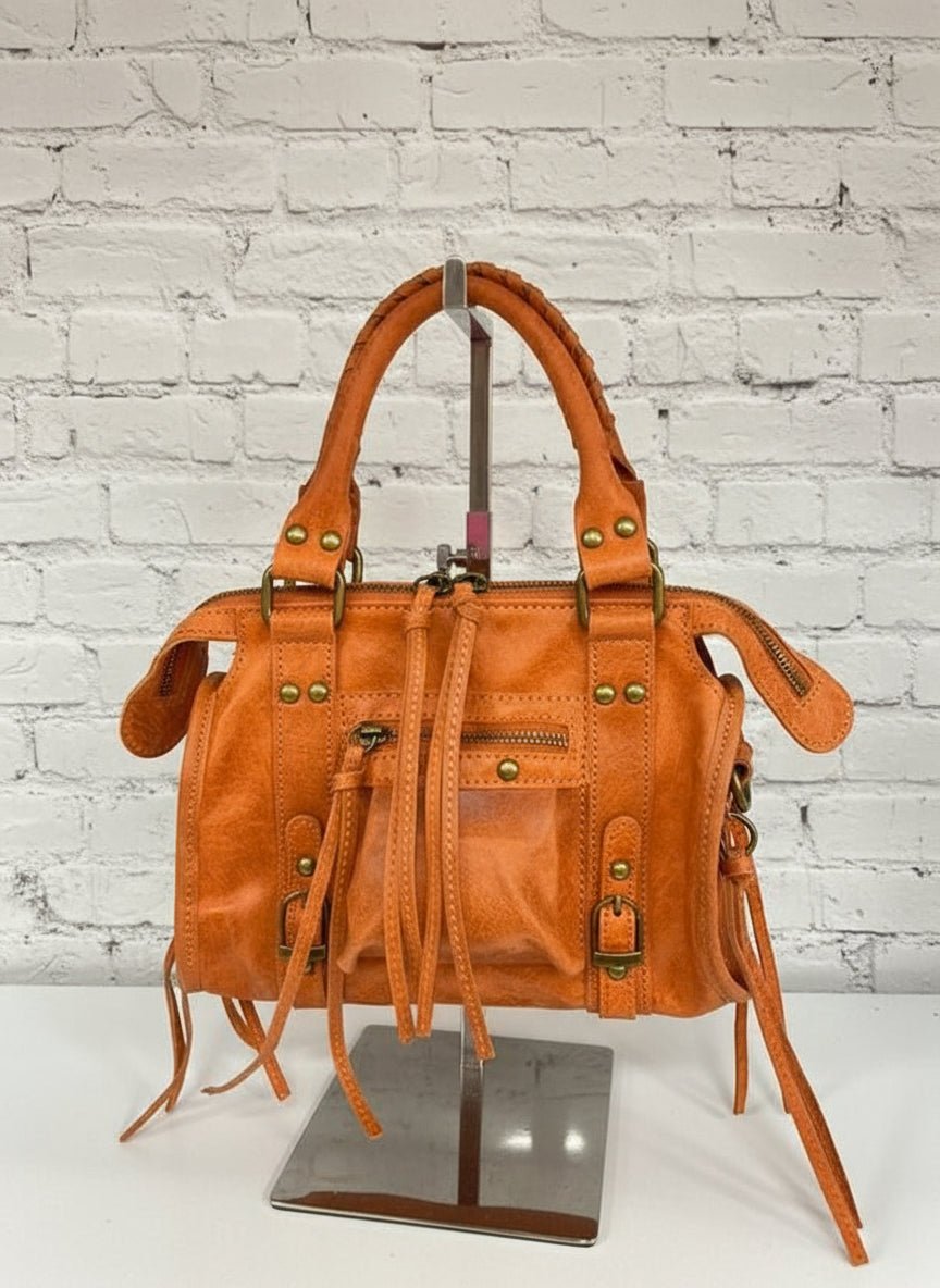 Borsa a spalla City bag vera pelle artigianale italiana - Prima Fila Moda Curvy