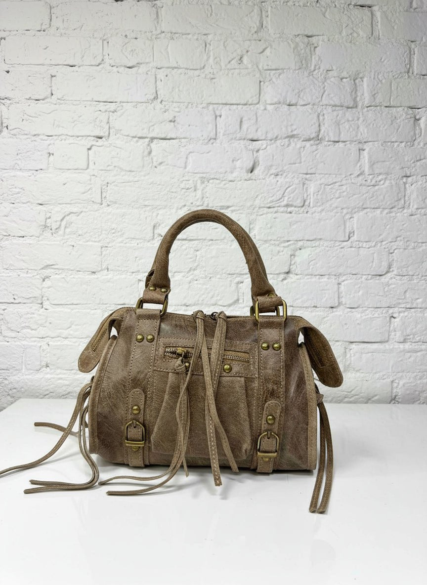Borsa a spalla City bag vera pelle artigianale italiana - Prima Fila Moda Curvy
