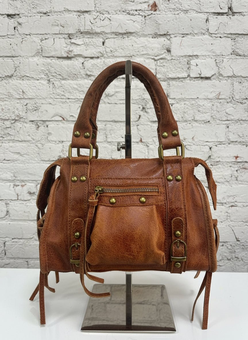 Borsa a spalla City bag vera pelle artigianale italiana - Prima Fila Moda Curvy