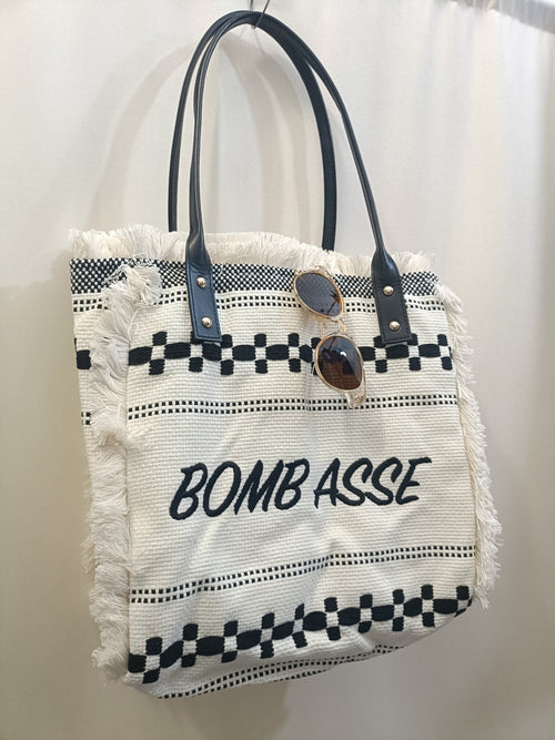 Borsa Bomb Estate con frange e manici in pelle - Prima Fila Moda Curvy
