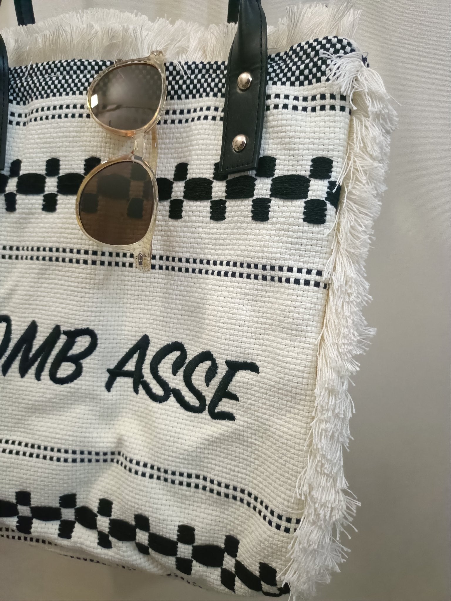 Borsa Bomb Estate con frange e manici in pelle - Prima Fila Moda Curvy