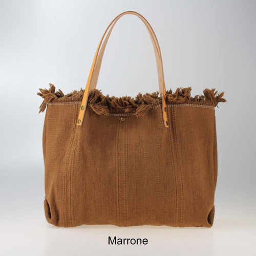 Borsa con manici in pelle e borchie - Prima Fila Moda Curvy