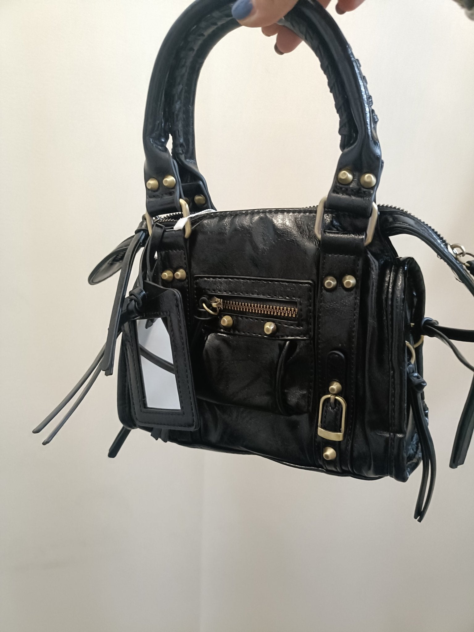 Borsa Mini Bale borchie coniche - limited edition - Prima Fila Moda Curvy
