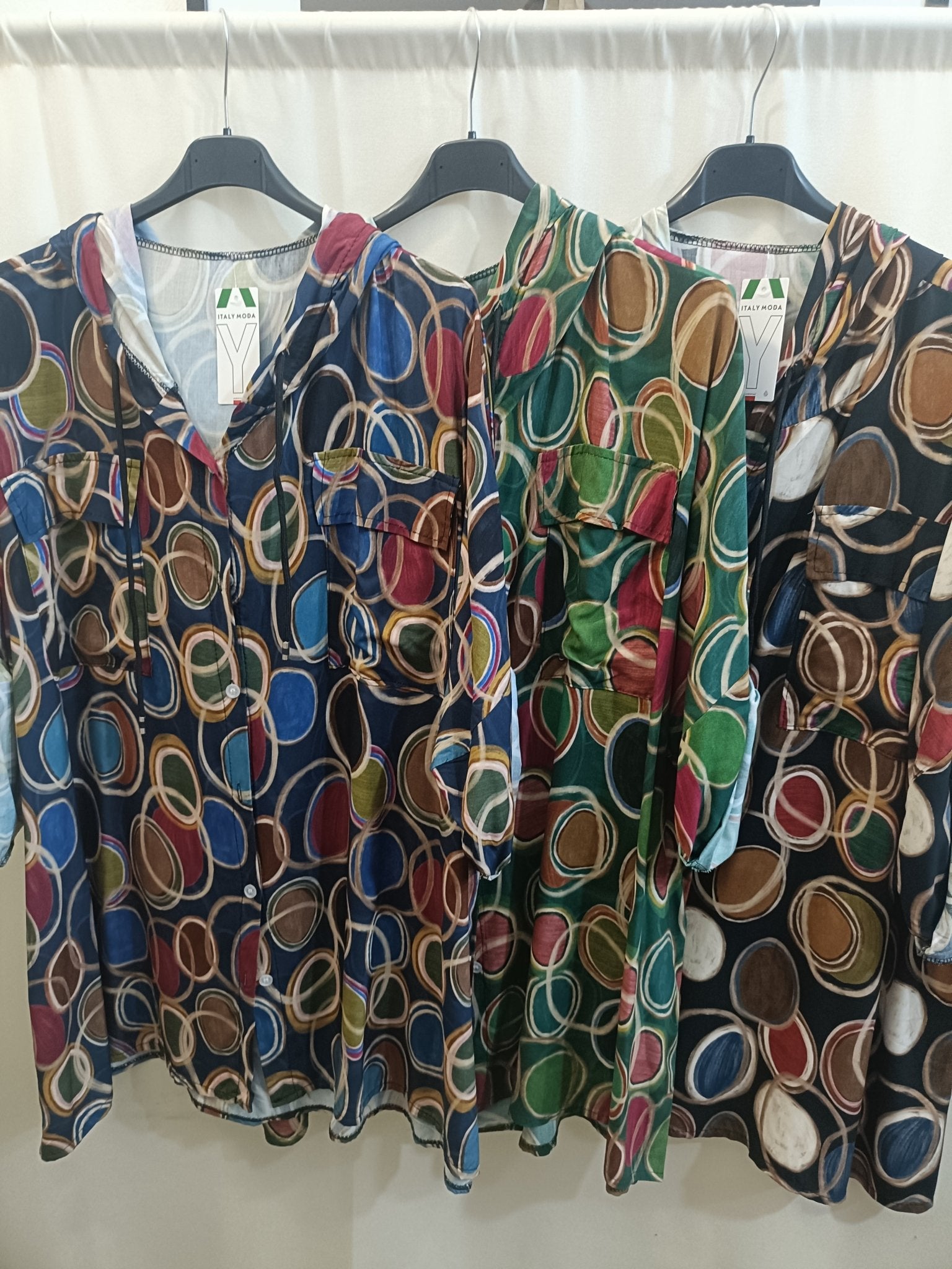 Camicia spolverino fantasia - taglie comode viscosa - Prima Fila Moda Curvy