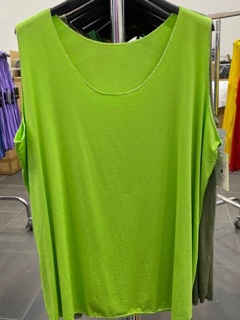 Canotta in viscosa fresca taglie comode bordo lurex - Prima Fila Moda Curvy