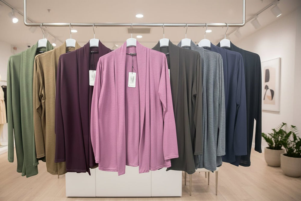 Cardigan Over tinta unita - taglie comode