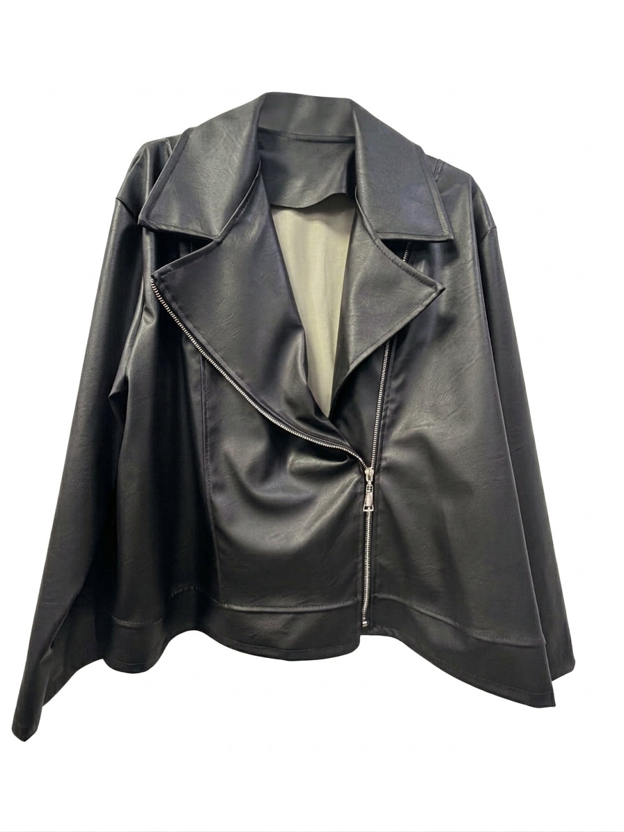 Giacca ecopelle donna taglie comode curvy