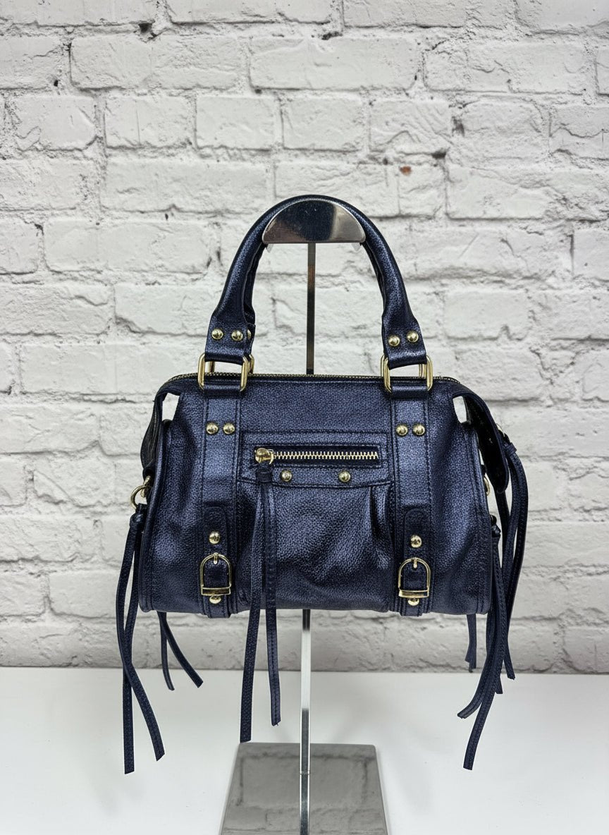 City bag media vera pelle satinata - Prima Fila Moda Curvy