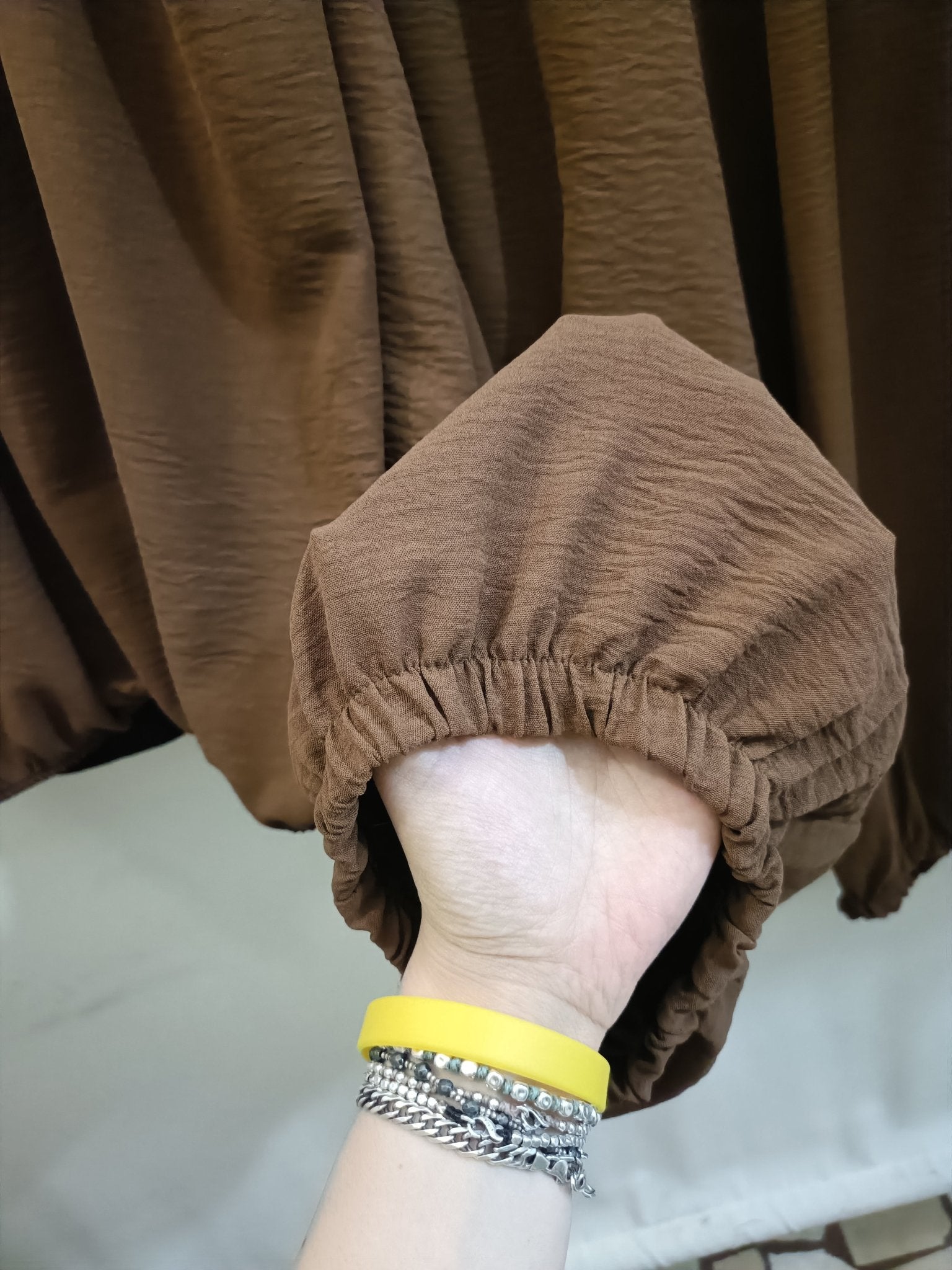 Completo coordinato top e pantalone Balloon Cioccolato taglie comode XL 4XL - Prima Fila Moda Curvy