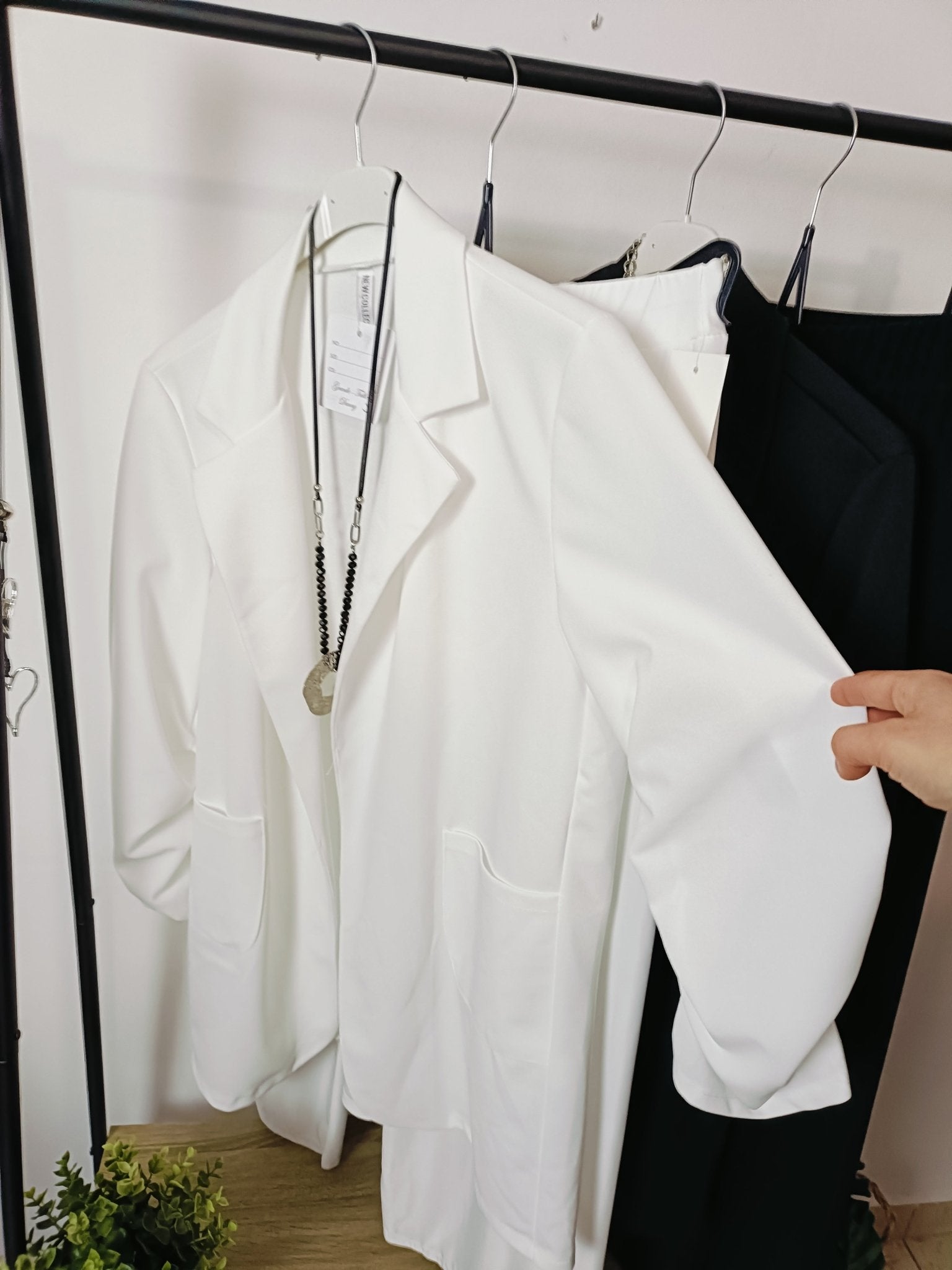 Completo Tailleur curvy bianco - Prima Fila Moda Curvy