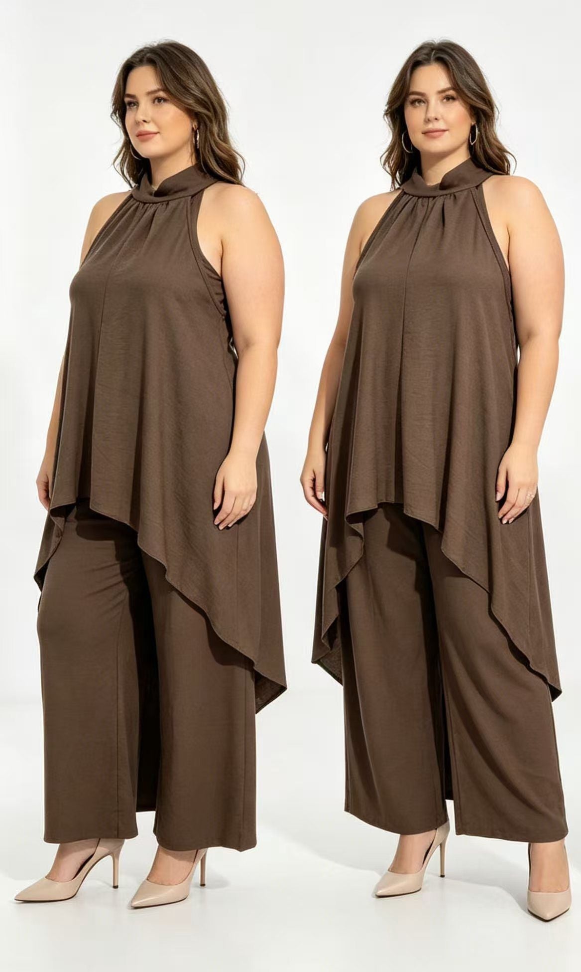 Coordinato nero con fiocco curvy taglie comode - Prima Fila Moda Curvy