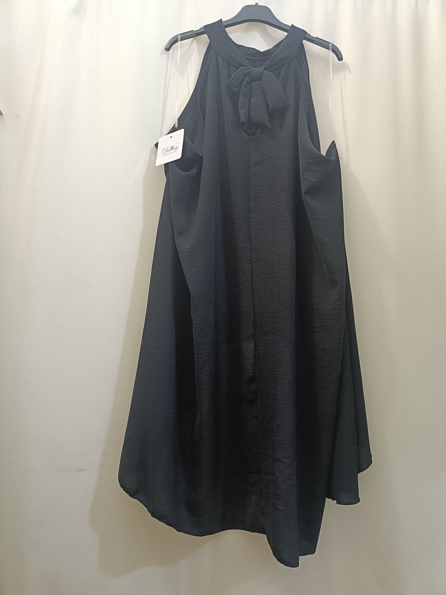 Coordinato nero con fiocco curvy taglie comode - Prima Fila Moda Curvy