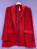 Giacca blazer elegante in pizzo taglie comode - Prima Fila Moda Curvy