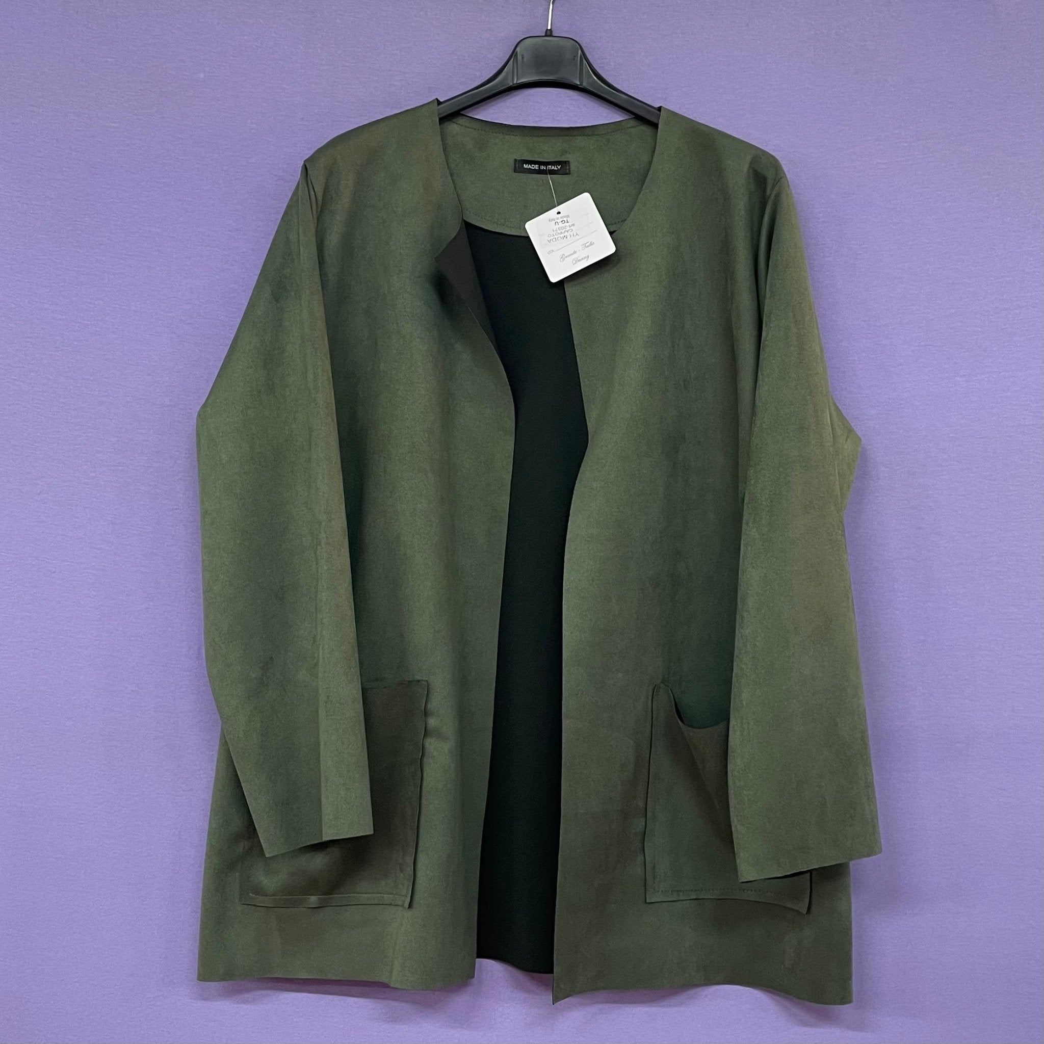 Giacca eco-dainetto curvy - Prima Fila Moda Curvy