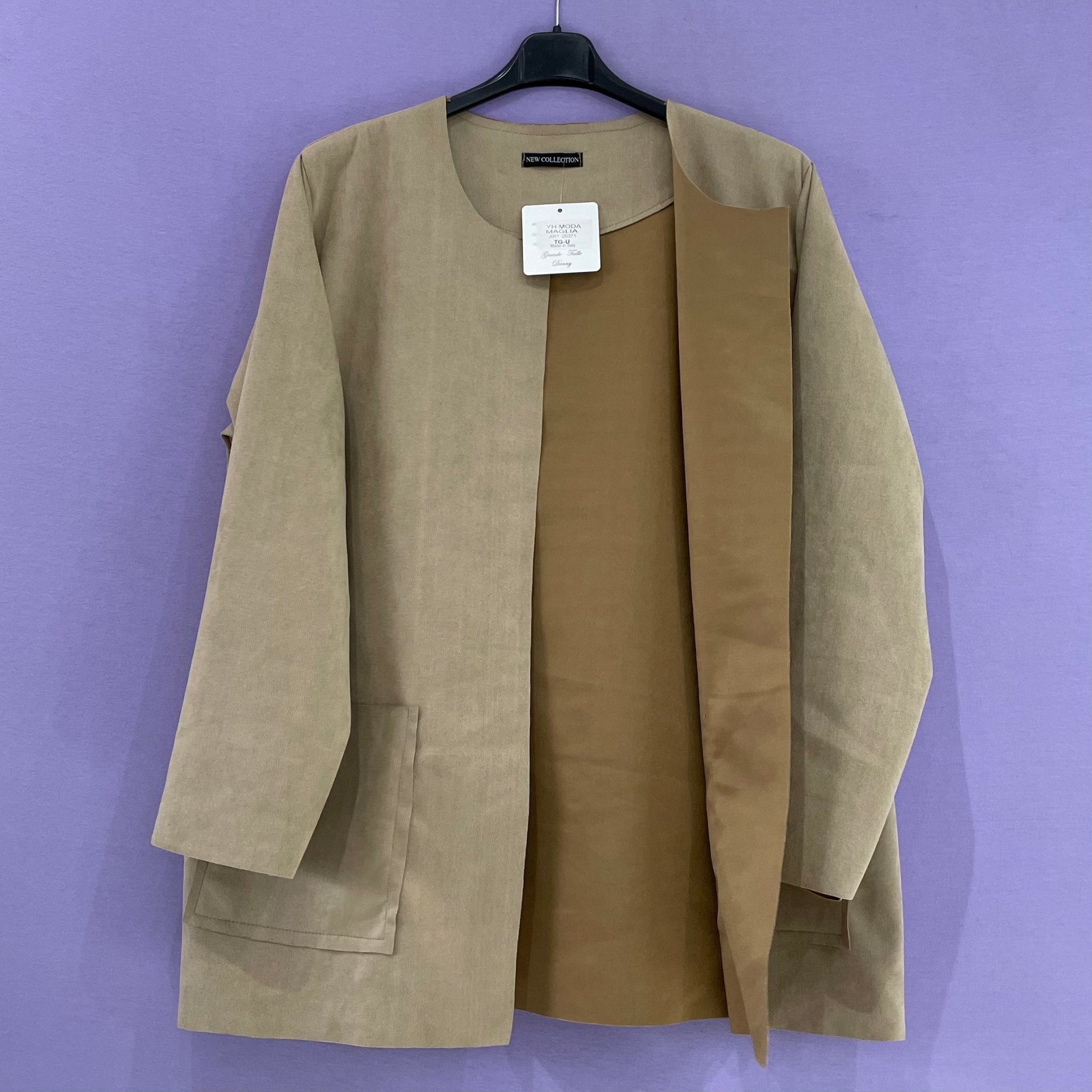 Giacca eco-dainetto curvy - Prima Fila Moda Curvy