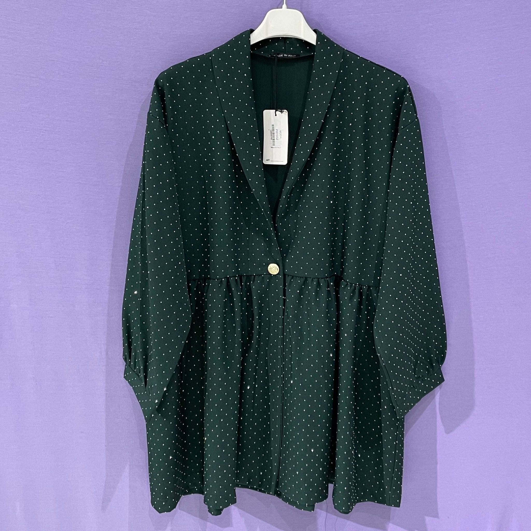 Giacca monopetto brillantini curvy - Prima Fila Moda Curvy