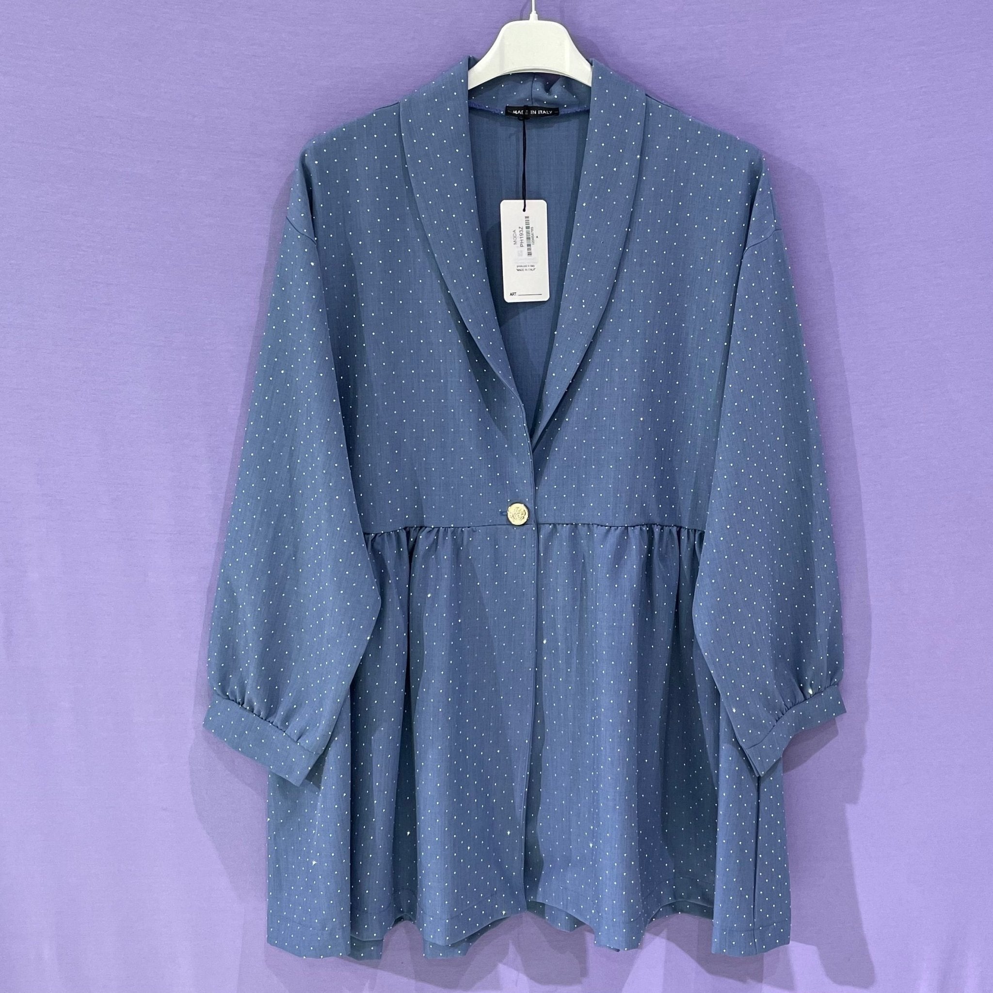 Giacca monopetto brillantini curvy - Prima Fila Moda Curvy