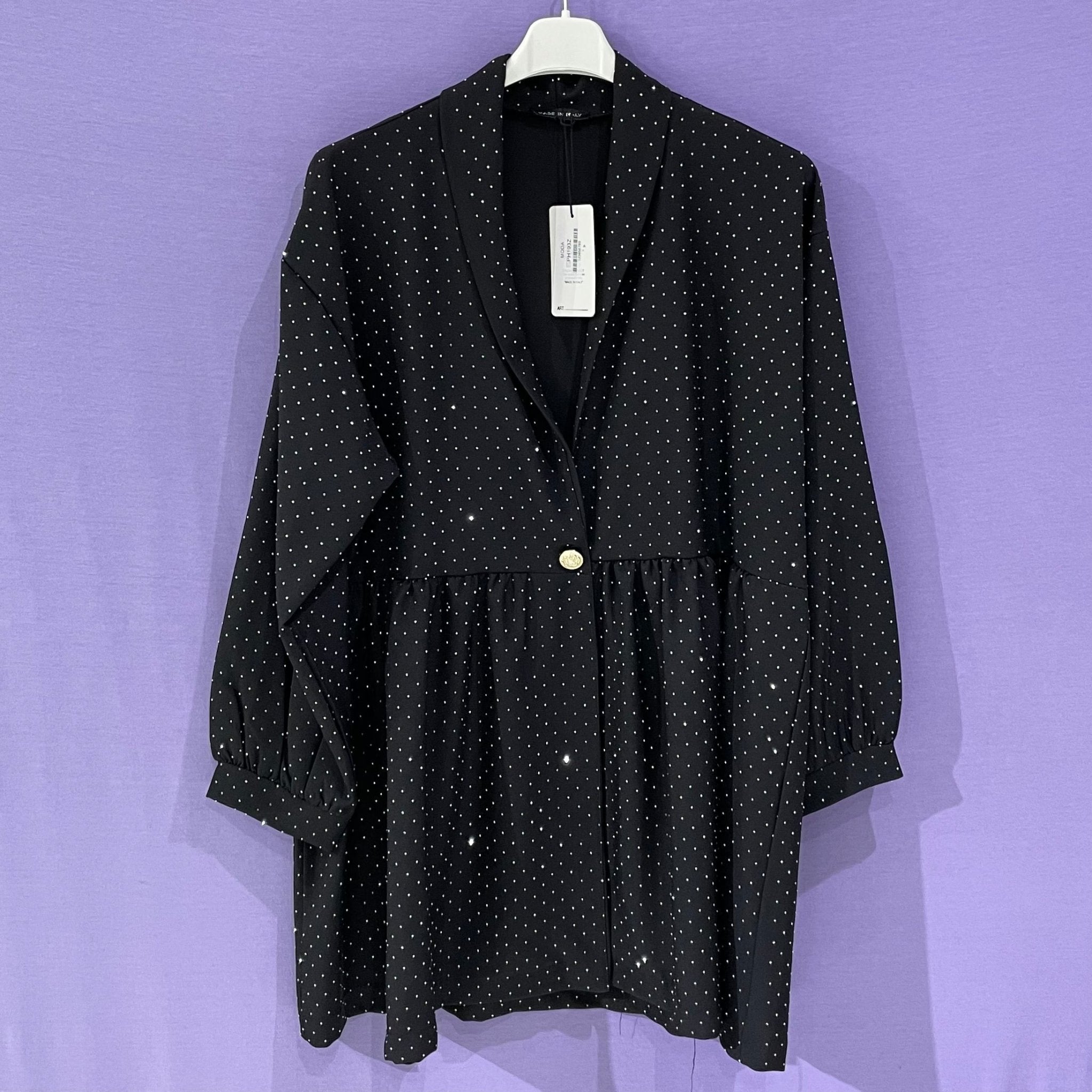Giacca monopetto brillantini curvy - Prima Fila Moda Curvy