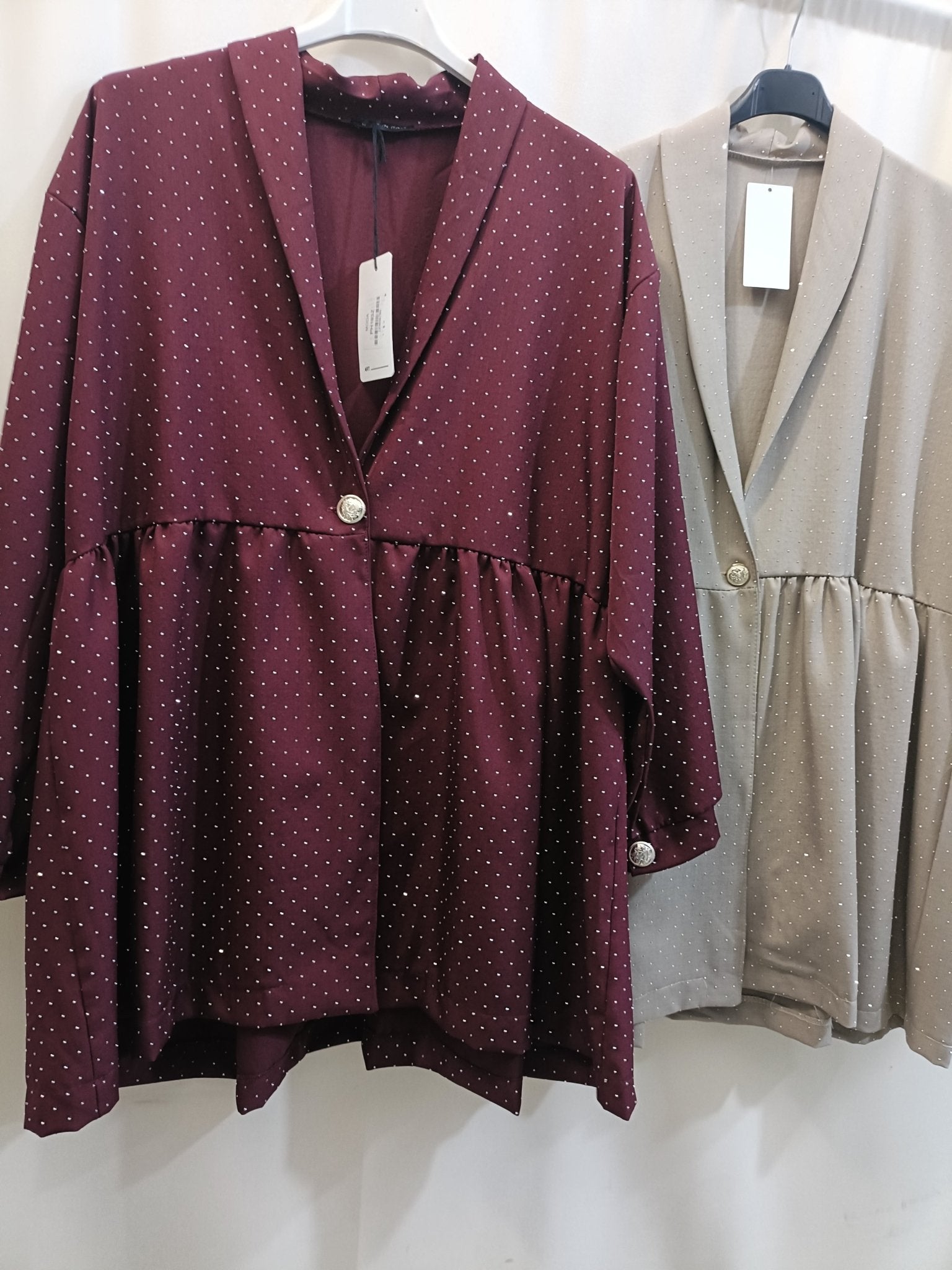 Giacca monopetto brillantini curvy Mini Abito - Prima Fila Moda Curvy
