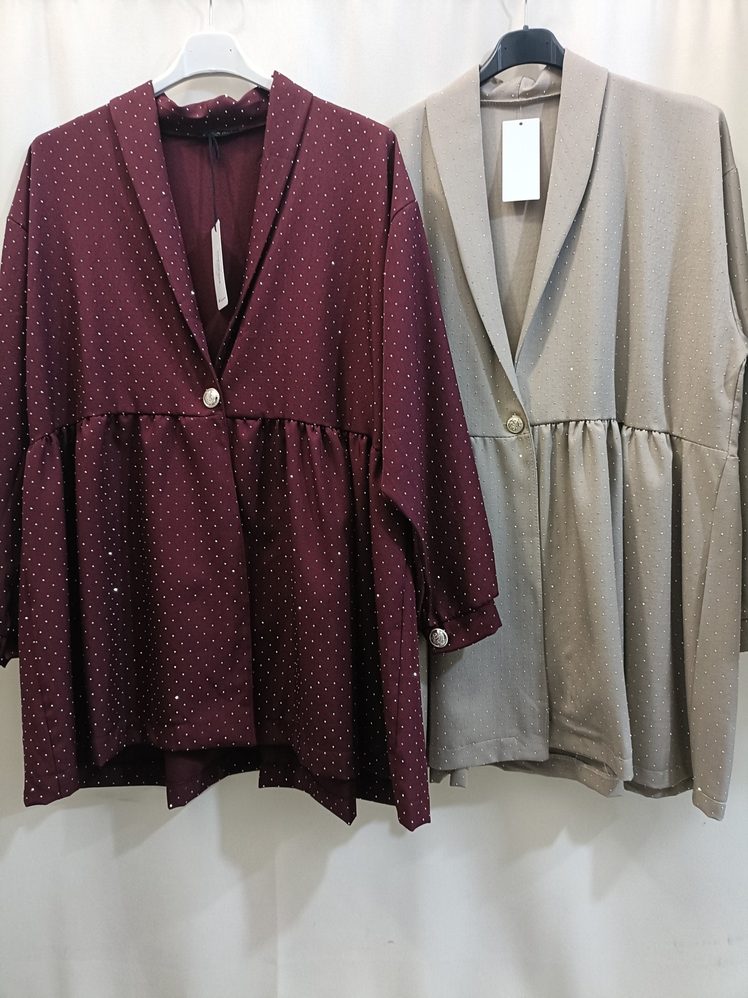 Giacca monopetto brillantini curvy Mini Abito - Prima Fila Moda Curvy