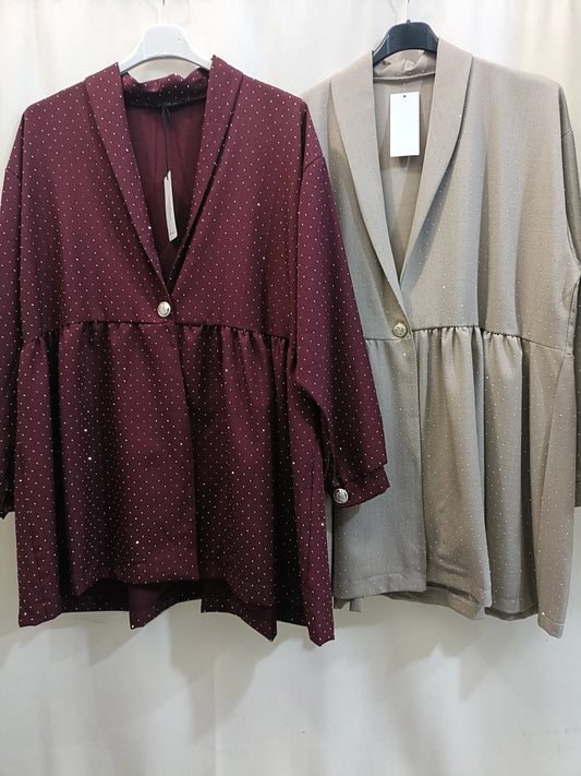 Giacca monopetto brillantini curvy Mini Abito - Prima Fila Moda Curvy