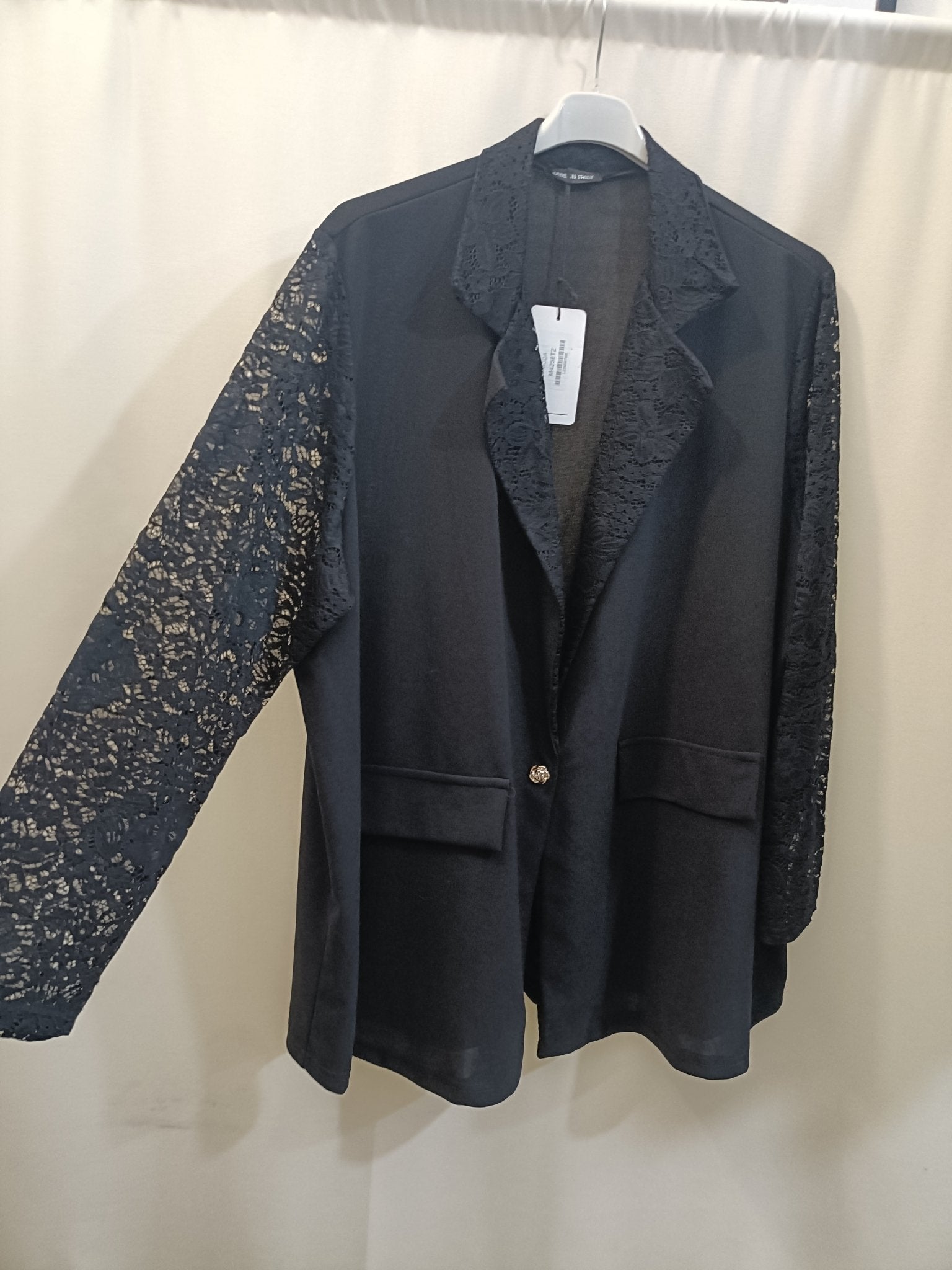 Giacca Oversize maniche in pizzo curvy vestibilità 3XL 5XL - Prima Fila Moda Curvy