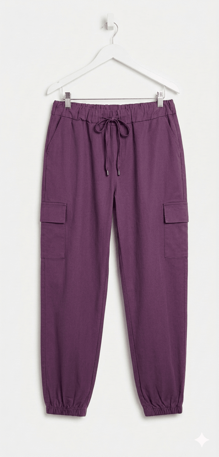 Jeansetto Laccio Lurex modello Cargo con polsino sul fondo - Prima Fila Moda Curvy
